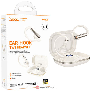 Casti Wireless Hoco EW206, BT 6.0, EarBuds, Etui Incarcare cu Display LED - Argintiu