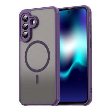 Husa MagFrost Pro pentru Samsung Galaxy A27, Matte MagSafe, Frosted - Rama mov