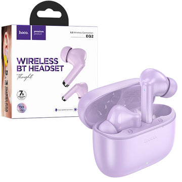 Casti Wireless Hoco EQ2, Ear Buds, BT 5.3, 180h StandBy, 300mAh, Thought - Mov