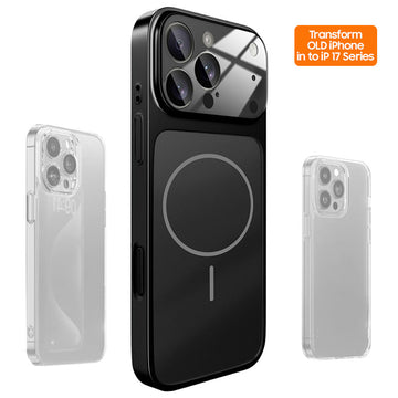 Husa MagLens pentru iPhone 16, SlimCase, GlassGuard - Negru