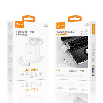 Casti Wireless X-Start LY-068, In-Ear, 180h StandBy, 250mAh, NC, PopUp - Alb