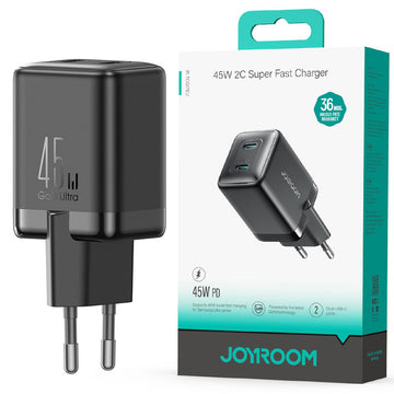 Incarcator Retea Joyroom JR-TCG17, PD45W, 2xUSB-C, FastCharge - Negru