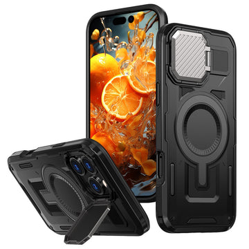 Husa UrbanMag pentru iPhone 16 Pro Max, Hybrid, Armor MagCase, CamBracket - Negru