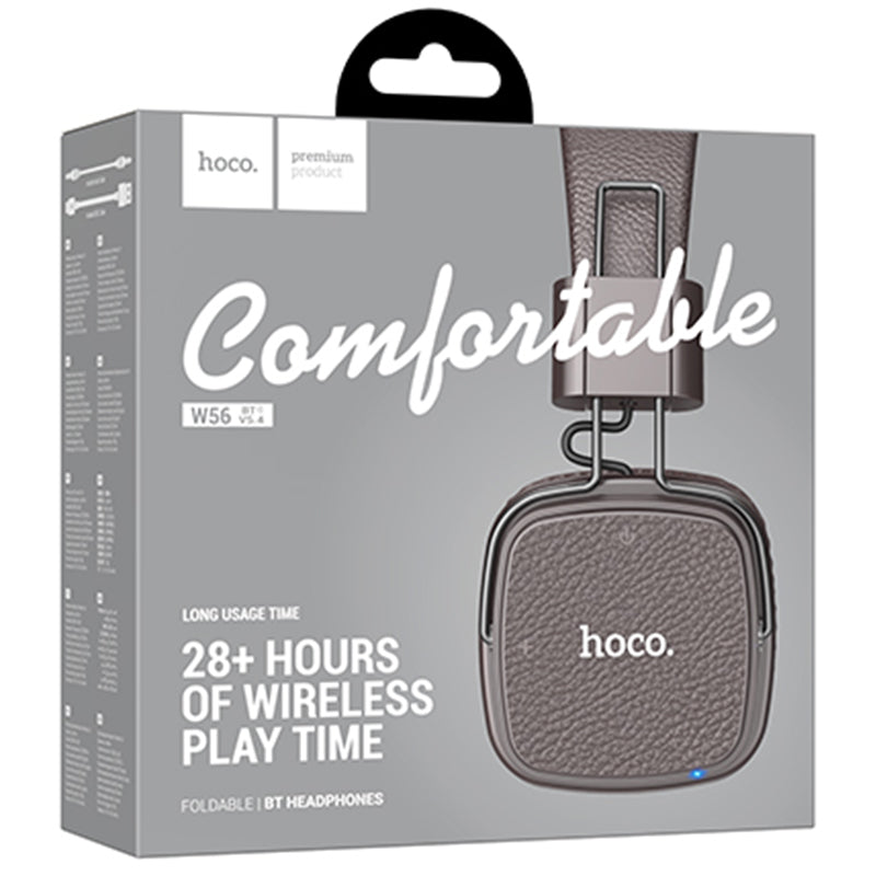 Hoco (W56) - Casti Wireless, Over Ear, BT 5.4, 200h StandBy, BROWN