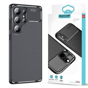 Husa AutoFocus pentru Samsung S25 Ultra, Carbon Grain - Negru