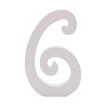 Decoratiuni petrecere Zebra cifra 6, 11cm, lemn, autoadeziva, JAB0456