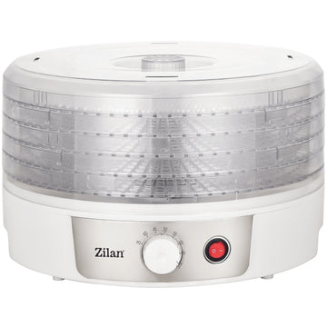 Deshidrator alimente ZILAN ZLN2037 – 250W, 5 tavi, Termostat reglabil 35–70°C, alb