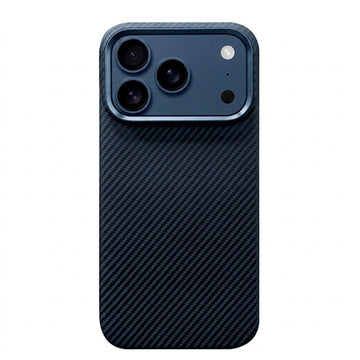 Husa Kevlar pentru iPhone 18 Pro, Magsafe, Aramid Fiber, UltraThin - Albastru