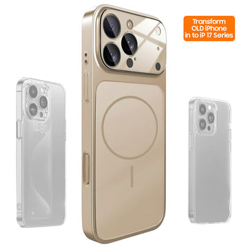 Husa MagLens pentru iPhone 16 Pro Max, SlimCase, GlassGuard - Auriu