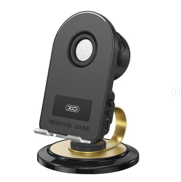 Suport Telefon XO F68, cu Speaker BT 5.3, Magnetic, 15W, 500mAh, MultiAngle - Negru