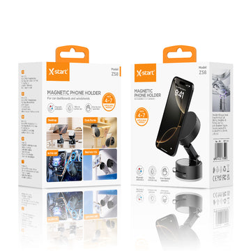 Suport Auto X-Start Z58, Cleme Laterale, Montaj Bord, Brat Flexibil - Negru