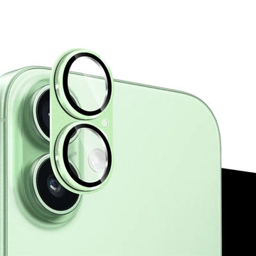 Folie Camere pentru iPhone 17, Camfit, Metalica, Full Cover - Verde deschis