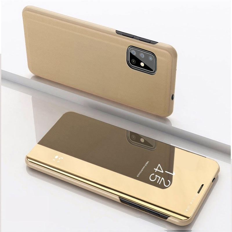 Husa Mirror - Samsung A01 - Flip Stand, Gold