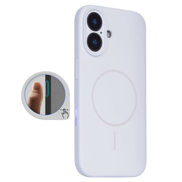 Husa MagThin pentru iPhone 16 Plus, SoftTouch, Camera Control, TPU - Alb
