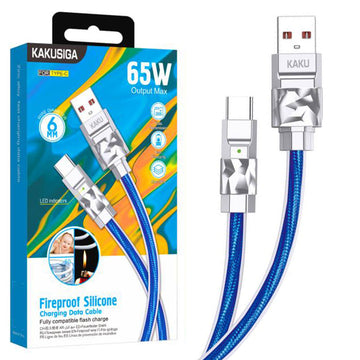 Cablu Date si Incarcare Kaku KSC-956, USB-A la USB-C, 65W, 1m - Albastru