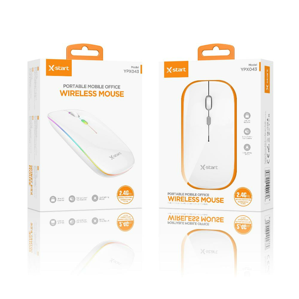 X-Start (YPX043) - Mouse-uri, 1.000 DPI, conexiune 2.4G, OneSignal, White