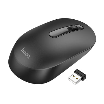 Mouse Wireless Hoco GM14, 1.200 DPI, 3D Button - Negru