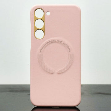 Husa Kraft pentru Samsung S23 S911, Samsung S23 S911, cu MagSafe, Piele ecologica - Crem