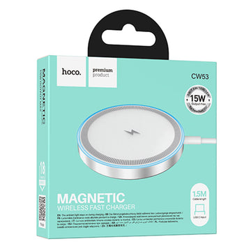 Incarcator Hoco CW53 Wireless, 15W - Argintiu