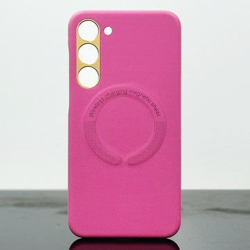 Husa Kraft pentru Samsung S23 S911, Samsung S23 S911, MagCase, Piele ecologica - Dark roz