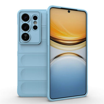 Husa Wave pentru Samsung Galaxy S26 Ultra, Grip Microfiber, ShockProof - Bleu