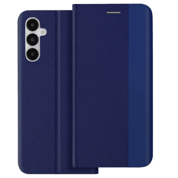Husa Flip Sense pentru Samsung A32 4G, Magnetic Shell, Piele ecologica - Albastru inchis