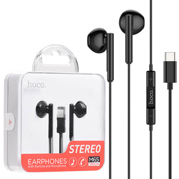 Casti Hoco M65, In Ear, USB-C, 1.2m, Driving - Negru