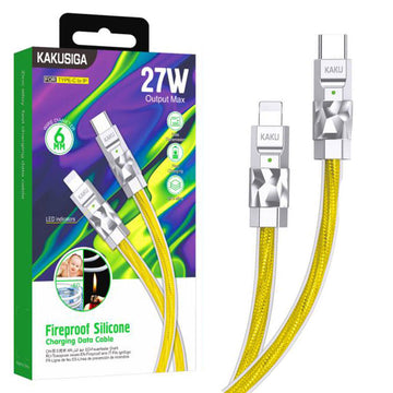 Cablu Date si Incarcare Kaku KSC-956, USB-C la Lightning, PD27W, QC3.0, 1m - Auriu