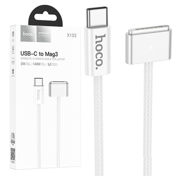 Cablu Incarcare Magnetic USB-C la Mag3 Hoco X103, 140W, 2M - Alb