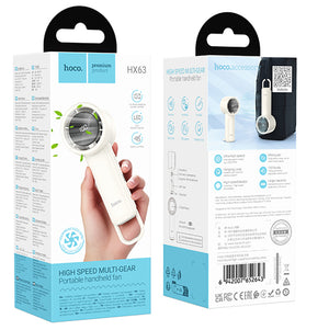 Cooler Hoco HX63, Portabil, X5 Viteze, 2000mAh, 2.5h, 6h, Digital LED - Alb