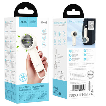 Cooler Hoco HX63, Portabil, X5 Viteze, 2000mAh, 2.5h, 6h, Digital LED - Alb
