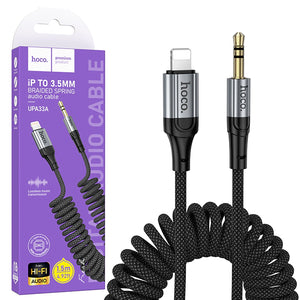 Cablu Audio Hoco UPA30, Lightning la Jack 3.5mm M, 1m - Negru