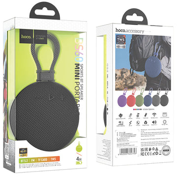 Boxa Portabila Hoco BS60, BT 5.2, Wireless, 1200mAh, 5W, TF Card, USB, TWS, Sports - Negru