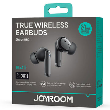 Casti Wireless Joyroom JR-BB3, Ear Buds, BT 5.4, 40/400mAh, 7h, Power LED, Waterproof - Negru