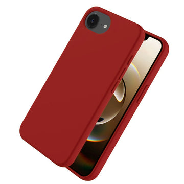 Husa Soft pentru iPhone 16e, MicroFiber, TPU - Brick rosu