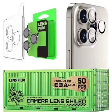 Folie Camere pentru iPhone 17, AutoAlign, Lens KIT - Verde