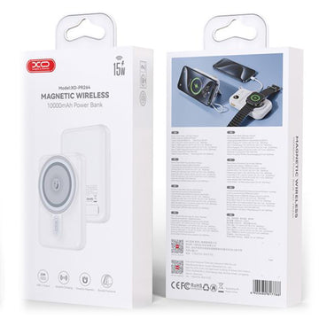 Baterie externa XO PR264, MagSafe, PD20W, FastCharge, Power LED, 10000mAh - Alb