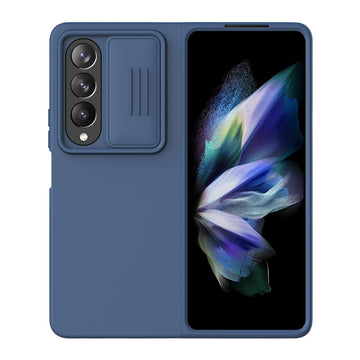 Husa Nillkin pentru Samsung Z Fold 4, CamShield Silky, TPU - Negru miezul noptii Blue