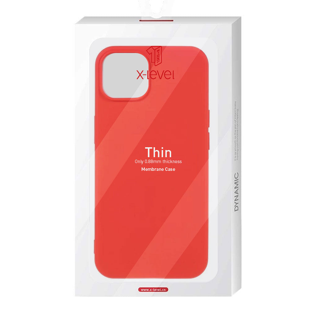 Husa X-Level Thin - iPhone 14 Plus - MicroFiber, Red