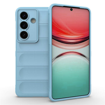 Husa Wave pentru Samsung Galaxy S26 Plus, Grip Microfiber, ShockProof - Bleu