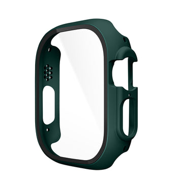Folie Integrata Hoco WS6, Rama Protectie cu Folie Integrata, iWatch Ultra, 3D PC, 49mm - Verde inchis