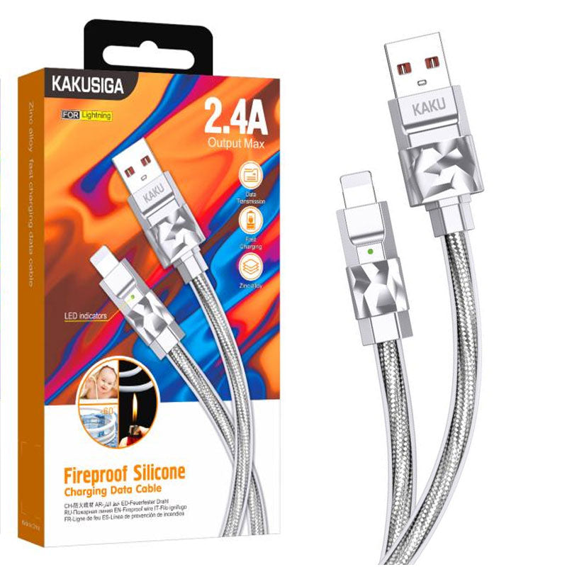 Kaku (KSC-956) - Cablu Date si Incarcare, USB-A la Lightning, 2.4A, 1m, Grey