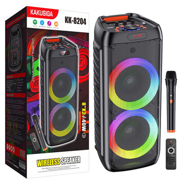 Kaku (KSC-8204) - Boxa Portabila, Microfon si Telecomanda, Flames Light, 40W, 4800mAh, Black