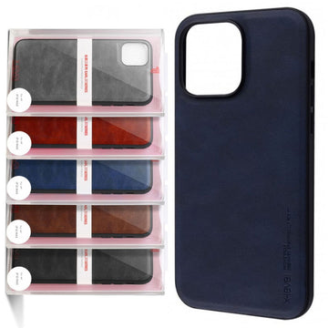 Husa X-Level Earl pentru iPhone 11 Pro Max, Piele Ecologica PC - Albastru
