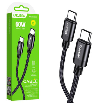 Cablu Date si Incarcare Kaku KSC-970, USB-C, PD60W, QC3.0, Braided, 1m - Negru