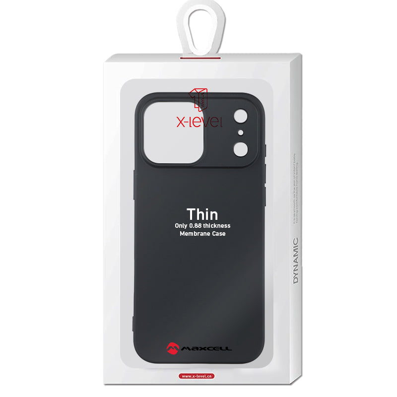 Husa X-Level Thin - iPhone 17 Pro Max, Thin Series, SoftTouch, Black