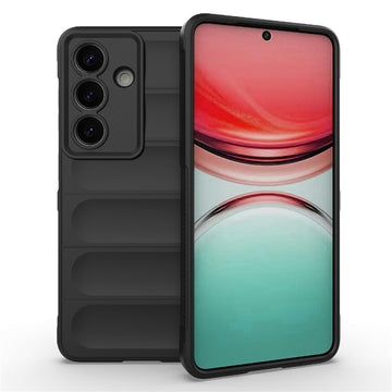 Husa Wave pentru Samsung Galaxy S26, Grip Microfiber, ShockProof - Night negru