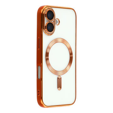 Husa Plating pentru iPhone 17 Pro, MagSafe - Portocaliu