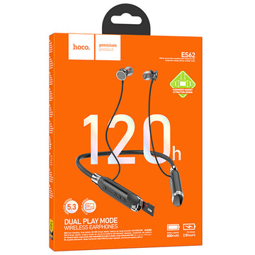 Casti Wireless Hoco ES62, InEar, Neck-Mount, BT 5.3, 800mAh, 120h - Negru