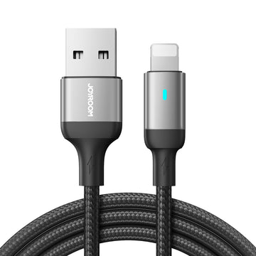 Cablu Date si Incarcare Joyroom S-A10, USB la Lightning, 3A, Braided, 1.2m - Negru